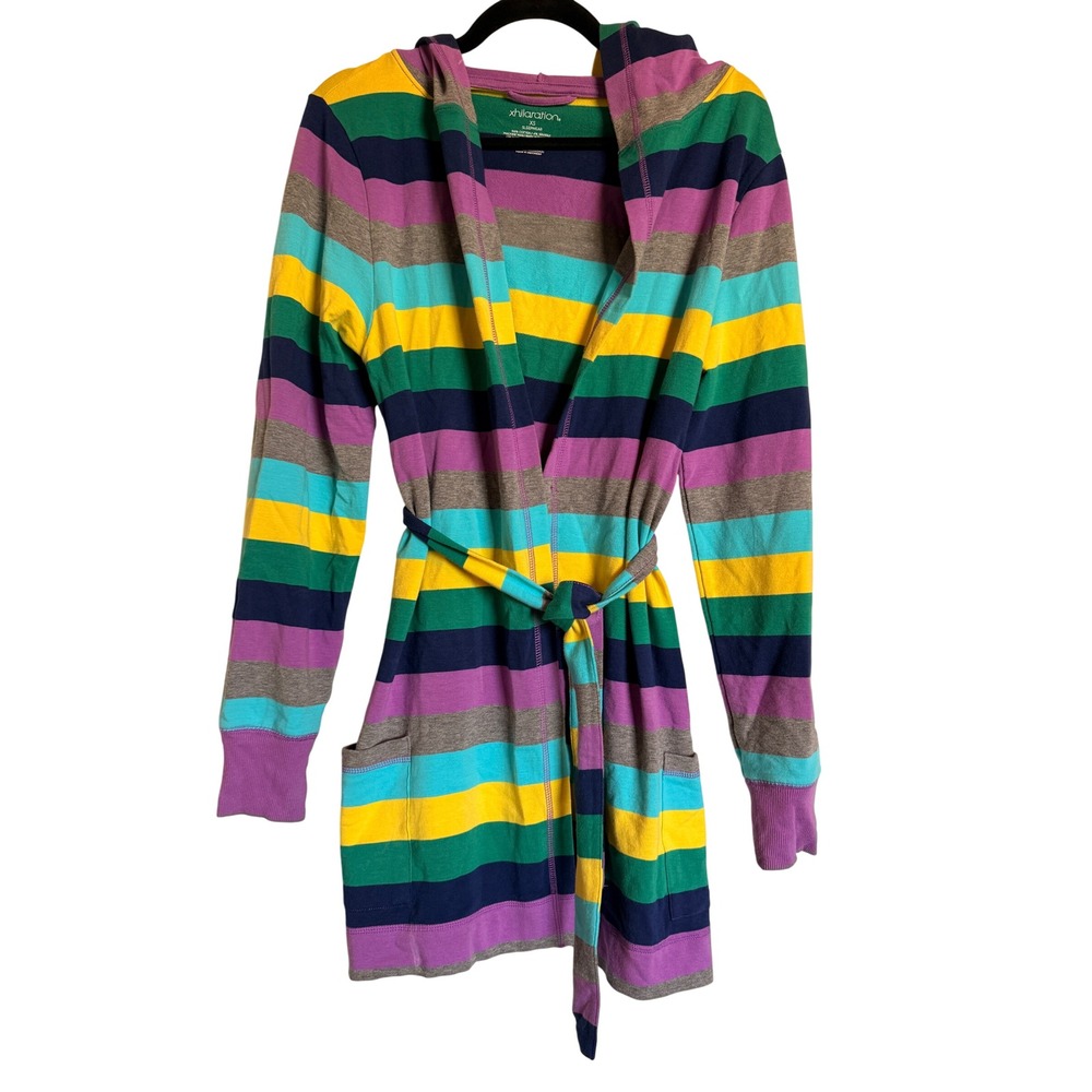 Xhilaration Striped Robe | XS | Multi-Color Bright Kidcore Retro Vibes Summer